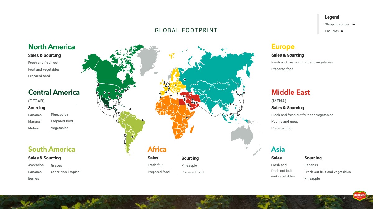 Investor Presentation Map of Global Network Slide