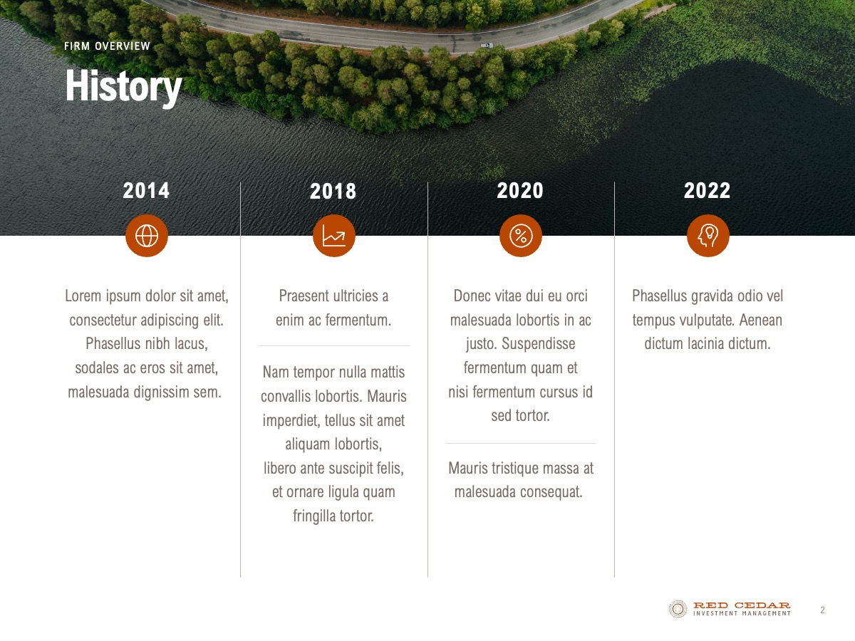 Company History Slide Text-Heavy Presentation Design