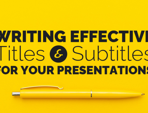 Writing effective titles and subtitles in presentations